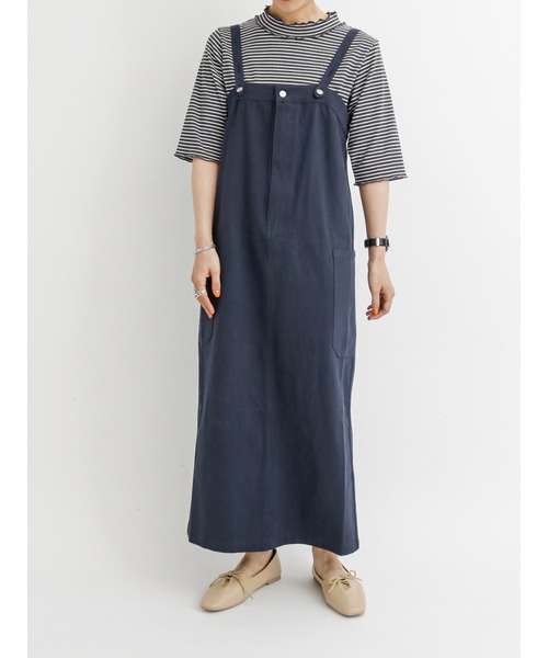 Samansa Mos2 blue（サマンサモスモスブルー）の「◎タイトロングジャンスカ（ワンピース・レディース・ブラウン/ネイビー/ブラック・ﾌﾘ-）」の7枚目の写真