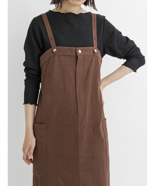 Samansa Mos2 blue（サマンサモスモスブルー）の「◎タイトロングジャンスカ（ワンピース・レディース・ブラウン/ネイビー/ブラック・ﾌﾘ-）」の14枚目の写真