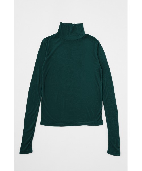 MOUSSY(マウジー)の「LOOSE FIT HIGH NECK トップス(Tシャツ/カットソー・レディース・レッド/ダークグリーン/オフホワイト/ブラック系その他・FREE)」の10枚目の写真