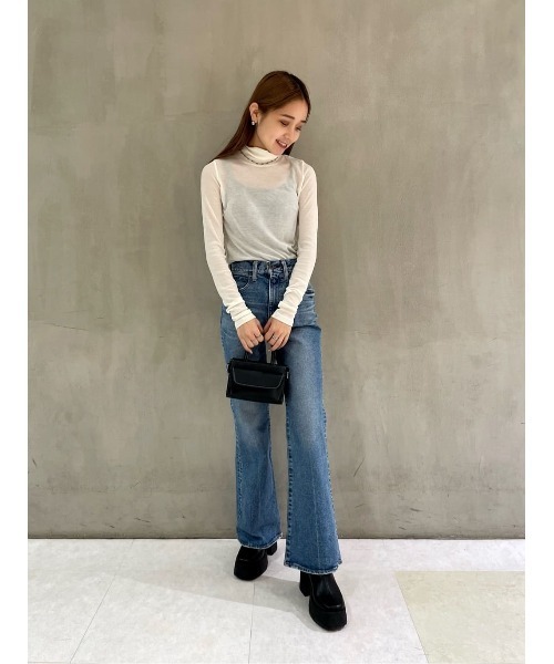 MOUSSY(マウジー)の「LOOSE FIT HIGH NECK トップス(Tシャツ/カットソー・レディース・レッド/ダークグリーン/オフホワイト/ブラック系その他・FREE)」の21枚目の写真