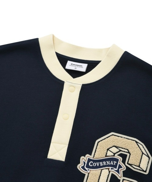 COVERNAT(カバーナット)の「【COVERNAT】C LOGO VARSITY PATCH SWEATSHIRTS / カバーナット C LOGO バーシティ パッチ スウェットシャツ(スウェット・メンズ・グレー/ネイビー・MEDIUM/LARGE)」の12枚目の写真