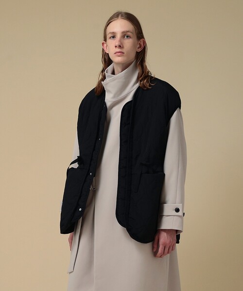 tk.TAKEO KIKUCHI（ティーケータケオキクチ）の「◆ナイロンワッシャーキルティングベスト（ベスト・メンズ・ブラック/カーキ/ナチュラル・88/66）」の2枚目の写真