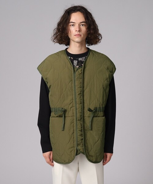 tk.TAKEO KIKUCHI（ティーケータケオキクチ）の「◆ナイロンワッシャーキルティングベスト（ベスト・メンズ・ブラック/カーキ/ナチュラル・88/66）」の7枚目の写真