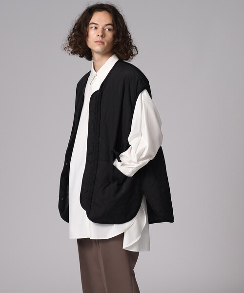 tk.TAKEO KIKUCHI（ティーケータケオキクチ）の「◆ナイロンワッシャーキルティングベスト（ベスト・メンズ・ブラック/カーキ/ナチュラル・88/66）」の6枚目の写真