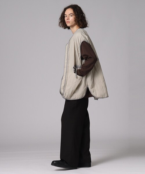 tk.TAKEO KIKUCHI（ティーケータケオキクチ）の「◆ナイロンワッシャーキルティングベスト（ベスト・メンズ・ブラック/カーキ/ナチュラル・88/66）」の16枚目の写真