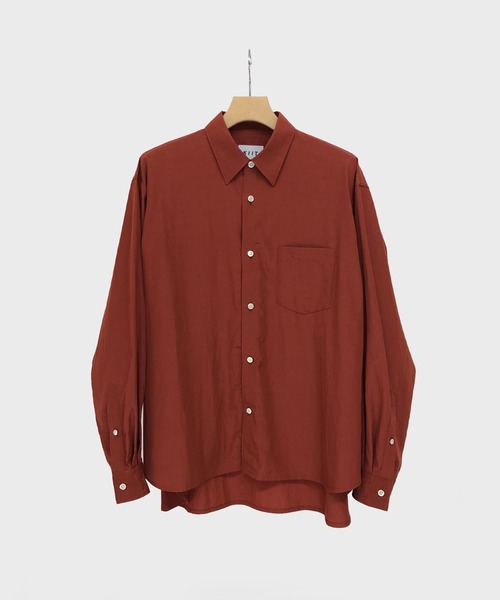 KIIT(キート)の「KIIT キート / R/C HIGH COUNT TYPEWRITER CLOTH REGULAR COLLAR SHIRT ハイカウントタイプライター レギュラーカラーシャツ / KIO-B97-200(シャツ/ブラウス・メンズ・レッド/チャコールグレー/アイボリー・1/3/2)」の3枚目の写真