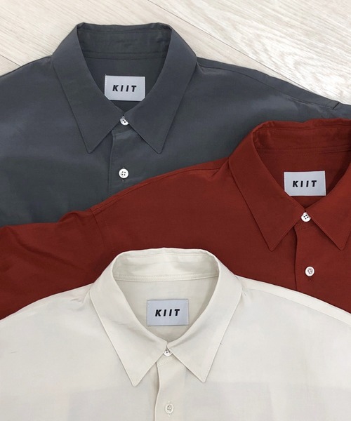 KIIT(キート)の「KIIT キート / R/C HIGH COUNT TYPEWRITER CLOTH REGULAR COLLAR SHIRT ハイカウントタイプライター レギュラーカラーシャツ / KIO-B97-200(シャツ/ブラウス・メンズ・レッド/チャコールグレー/アイボリー・1/3/2)」の14枚目の写真