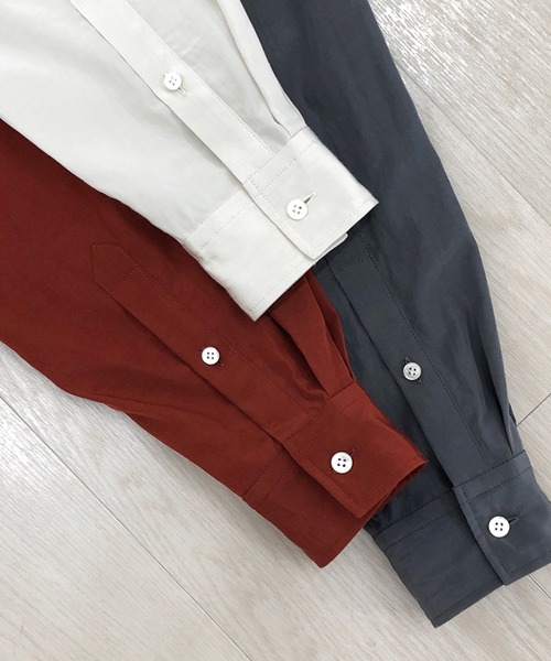 KIIT(キート)の「KIIT キート / R/C HIGH COUNT TYPEWRITER CLOTH REGULAR COLLAR SHIRT ハイカウントタイプライター レギュラーカラーシャツ / KIO-B97-200(シャツ/ブラウス・メンズ・レッド/チャコールグレー/アイボリー・1/3/2)」の11枚目の写真