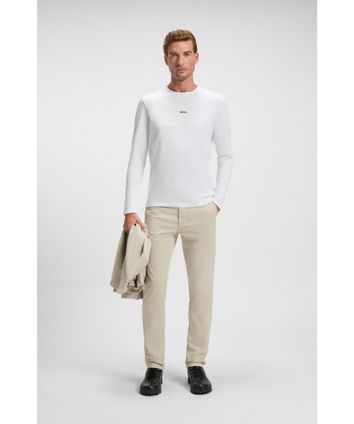 BOSS(ボス)の「【オンライン限定】コントラストロゴ ストレッチコットン レギュラーフィット Tシャツ(Tシャツ/カットソー・メンズ・ホワイト/ブラック・L/M/XL/XXL/S/XXXL)」の6枚目の写真