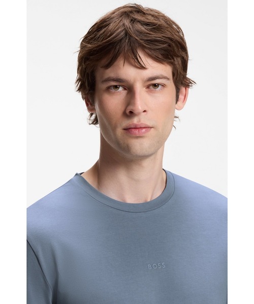 BOSS(ボス)の「【オンライン限定】コントラストロゴ ストレッチコットン レギュラーフィット Tシャツ(Tシャツ/カットソー・メンズ・ホワイト/ブラック・L/M/XL/XXL/S/XXXL)」の13枚目の写真