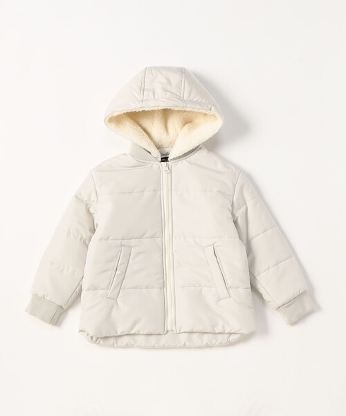 COMME CA ISM(コムサイズム)の「フード付き 中綿ブルゾン(ブルゾン・キッズ・モカ/アイボリー/ブラック・100cm/110cm/120cm/130cm/140cm/150cm)」の2枚目の写真