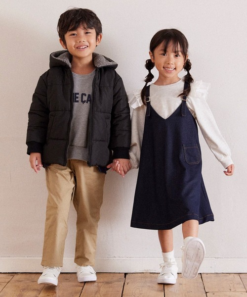 COMME CA ISM(コムサイズム)の「フード付き 中綿ブルゾン(ブルゾン・キッズ・モカ/アイボリー/ブラック・100cm/110cm/120cm/130cm/140cm/150cm)」の6枚目の写真
