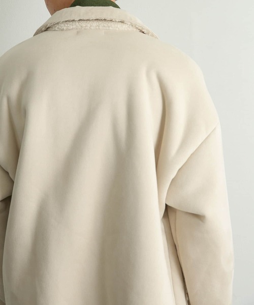 SENSE OF PLACE by URBAN RESEARCH(センスオブプレイスバイアーバンリサーチ)の「『ユニセックス』ムートンジップブルゾン(ブルゾン・メンズ・ブラック/ライトベージュ/カーキ・MEDIUM/LARGE)」の6枚目の写真