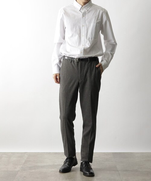 THE SHOP TK （ザ ショップ ティーケー ）の「◆【セットアップ対応可】ツイードライクテーパードパンツ（スーツパンツ・メンズ・チャコール/ネイビー・04/03/02/01）」の5枚目の写真