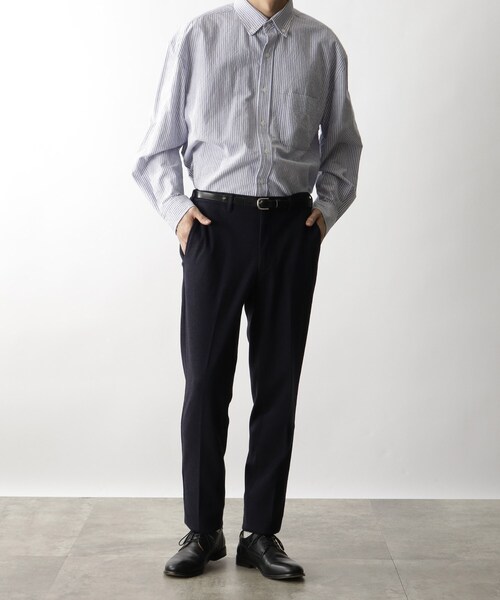 THE SHOP TK （ザ ショップ ティーケー ）の「◆【セットアップ対応可】ツイードライクテーパードパンツ（スーツパンツ・メンズ・チャコール/ネイビー・04/03/02/01）」の9枚目の写真