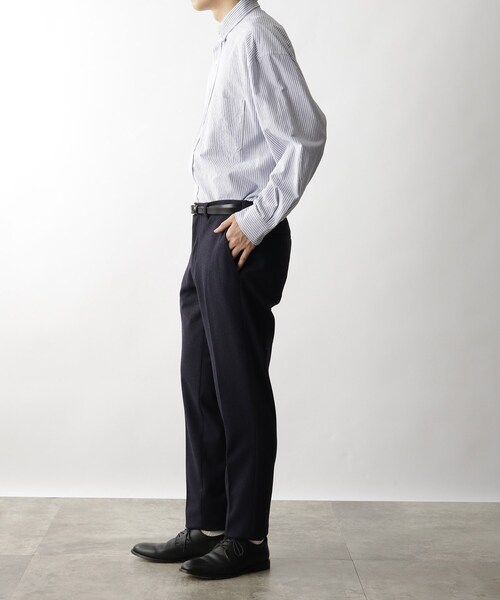 THE SHOP TK （ザ ショップ ティーケー ）の「◆【セットアップ対応可】ツイードライクテーパードパンツ（スーツパンツ・メンズ・チャコール/ネイビー・04/03/02/01）」の13枚目の写真