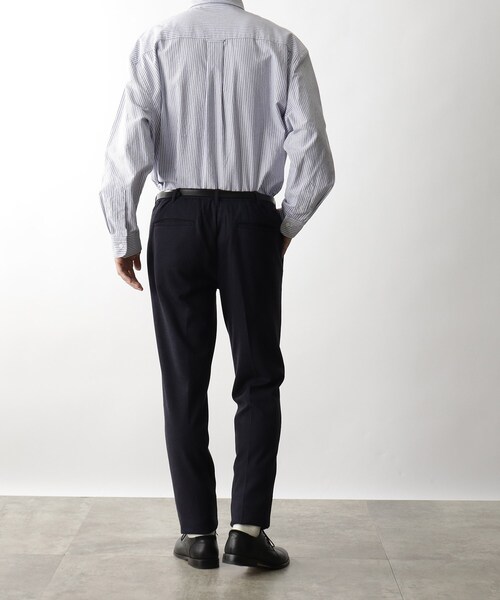 THE SHOP TK （ザ ショップ ティーケー ）の「◆【セットアップ対応可】ツイードライクテーパードパンツ（スーツパンツ・メンズ・チャコール/ネイビー・04/03/02/01）」の7枚目の写真