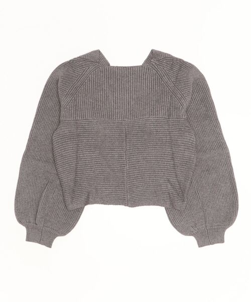 OLUPIC（オルピック）の「OLUPIC/【WEB限定】クロスデザインニットトップス（ニット/セーター・レディース・ダークグレー/アイボリー・FREE）」の5枚目の写真