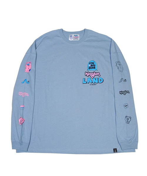 LAND by MILKBOY / KINGJUN GLAVE L.S. TEE  ブルー S-24-09-03-044-MB-TO-AS-ZT186 Land by Milkboy Kingjun Glave Long Sleeve Tee Blue | eBay