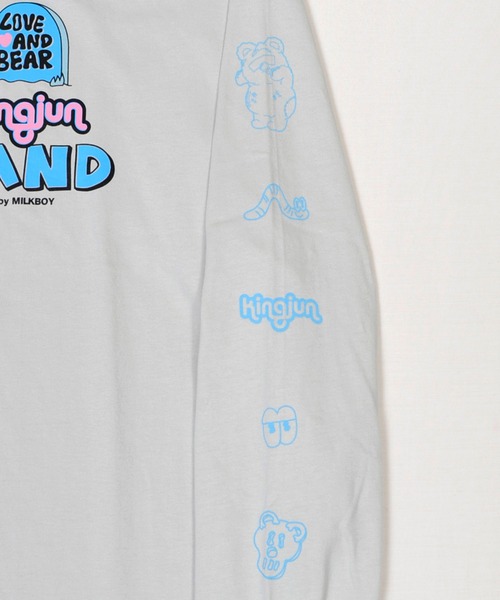 LAND by MILKBOY / KINGJUN GLAVE L.S. TEE  ブルー S-24-09-03-044-MB-TO-AS-ZT186 Land by Milkboy Kingjun Glave Long Sleeve Tee Blue | eBay