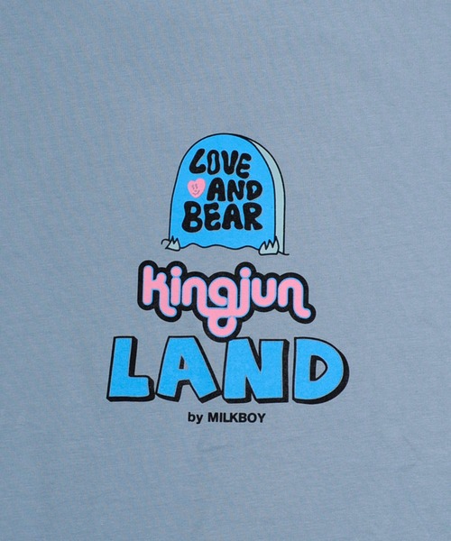 LAND by MILKBOY / KINGJUN GLAVE L.S. TEE  ブルー S-24-09-03-044-MB-TO-AS-ZT186 Land by Milkboy Kingjun Glave Long Sleeve Tee Blue | eBay