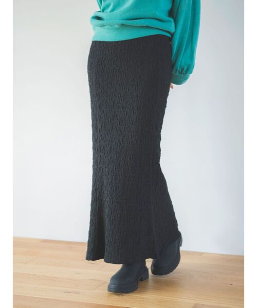 Ungrid（アングリッド）の「カットジャカードフィットスカート（スカート・レディース・ブラック/グリーン/オフホワイト・FREE）」の9枚目の写真