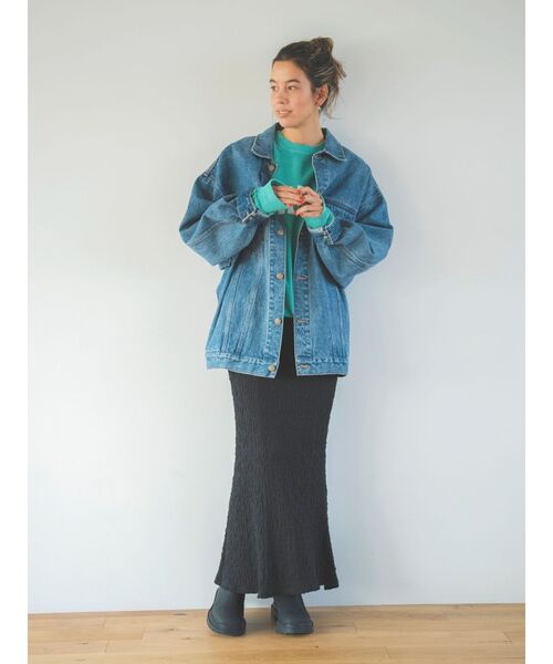 Ungrid（アングリッド）の「カットジャカードフィットスカート（スカート・レディース・ブラック/グリーン/オフホワイト・FREE）」の6枚目の写真