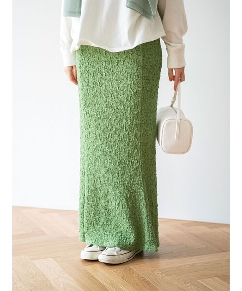 Ungrid（アングリッド）の「カットジャカードフィットスカート（スカート・レディース・ブラック/グリーン/オフホワイト・FREE）」の8枚目の写真