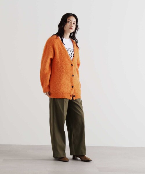 N.（N. Natural Beauty Basic）（エヌエヌナチュラルビューティーベーシック）の「タックウエストツイルワイドパンツ（その他パンツ・レディース・ブラック/カーキ・MEDIUM）」の21枚目の写真