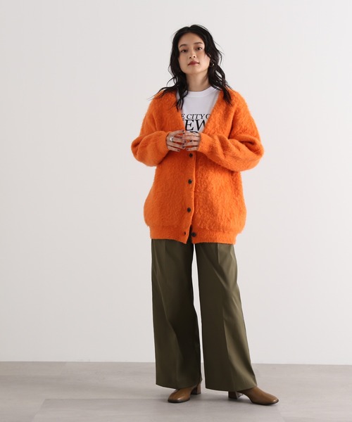 N.（N. Natural Beauty Basic）（エヌエヌナチュラルビューティーベーシック）の「タックウエストツイルワイドパンツ（その他パンツ・レディース・ブラック/カーキ・MEDIUM）」の5枚目の写真