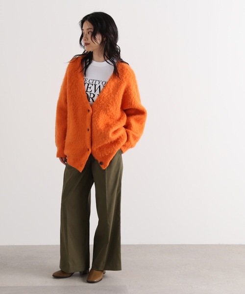 N.（N. Natural Beauty Basic）（エヌエヌナチュラルビューティーベーシック）の「タックウエストツイルワイドパンツ（その他パンツ・レディース・ブラック/カーキ・MEDIUM）」の6枚目の写真