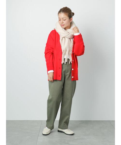 Lugnoncure（ルノンキュール）の「◎Vネックカーディガン（カーディガン/ボレロ・レディース・ブラック/レッド/オフホワイト/グリーン・ﾌﾘ-）」の21枚目の写真