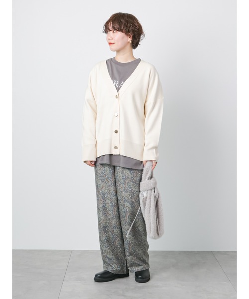 Lugnoncure（ルノンキュール）の「◎Vネックカーディガン（カーディガン/ボレロ・レディース・ブラック/レッド/オフホワイト/グリーン・ﾌﾘ-）」の18枚目の写真