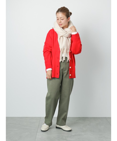 Lugnoncure（ルノンキュール）の「◎Vネックカーディガン（カーディガン/ボレロ・レディース・ブラック/レッド/オフホワイト/グリーン・ﾌﾘ-）」の16枚目の写真