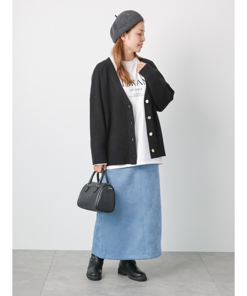 Lugnoncure（ルノンキュール）の「◎Vネックカーディガン（カーディガン/ボレロ・レディース・ブラック/レッド/オフホワイト/グリーン・ﾌﾘ-）」の17枚目の写真