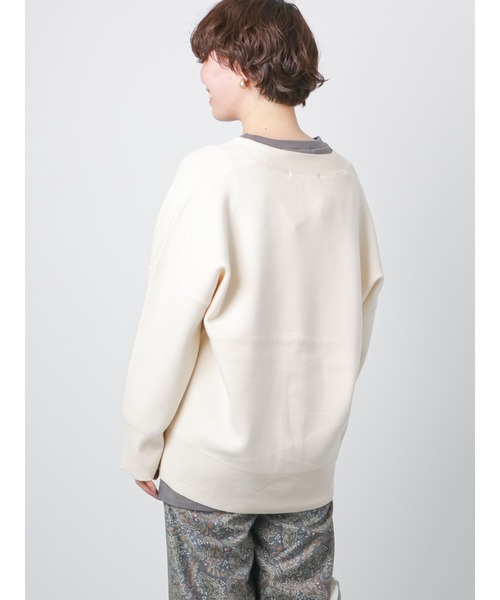 Lugnoncure（ルノンキュール）の「◎Vネックカーディガン（カーディガン/ボレロ・レディース・ブラック/レッド/オフホワイト/グリーン・ﾌﾘ-）」の13枚目の写真