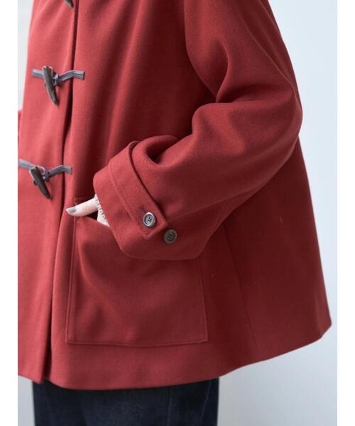 earth music&ecology(アースミュージックアンドエコロジー)の「ショールカラーダッフルコート(ダッフルコート・レディース・レッド/ネイビー/ベージュ・M/L)」の12枚目の写真