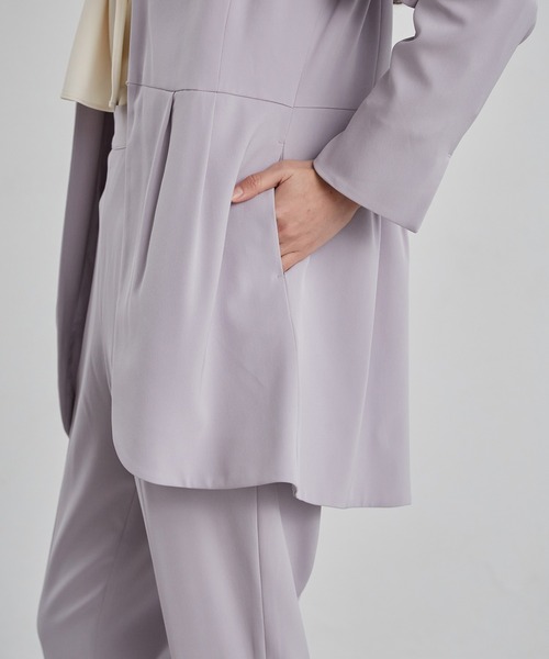 RANAN(ラナン)の「【2点セット】【S~3Lサイズ】洗える/ストレッチ/防シワ/UV対策/抗菌防臭 ペプラムデザインジャケットセットアップ(スーツセット・レディース・ブラック/ネイビー/ライトグレー/ベージュ・M/LL/L/S/3L)」の22枚目の写真