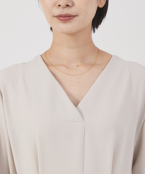 qualite（カリテ）の「ダブルクロスタックワンピース（ワンピース・レディース・ベージュ/ネイビー・36/38）」の8枚目の写真