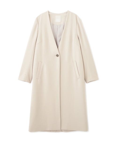 FREE'S MART（フリーズマート）の「◆Ｖネックノーカラーコート（ノーカラーコート・レディース・ベージュ/ホワイト/グリーン・MEDIUM/SMALL）」の9枚目の写真