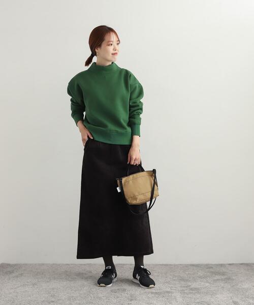 URBAN RESEARCH DOORS(アーバンリサーチドアーズ)の「裏起毛ボトルネックプルオーバー(スウェット・レディース・グリーン/ネイビー/ブラック・MEDIUM)」の13枚目の写真