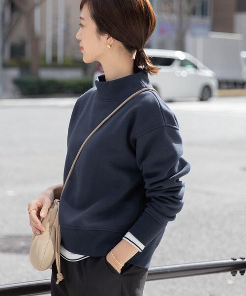 URBAN RESEARCH DOORS(アーバンリサーチドアーズ)の「裏起毛ボトルネックプルオーバー(スウェット・レディース・グリーン/ネイビー/ブラック・MEDIUM)」の19枚目の写真