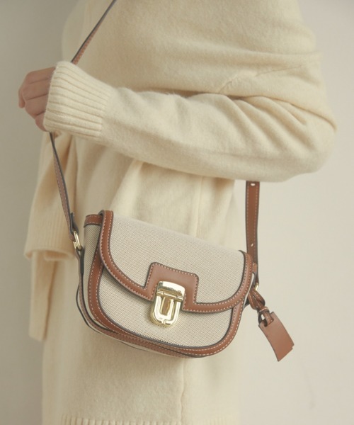 ACYM（アシーム）の「Vintage like shoulder バッグ（ショルダーバッグ・レディース・アイボリー/キャメル・FREE）」の9枚目の写真