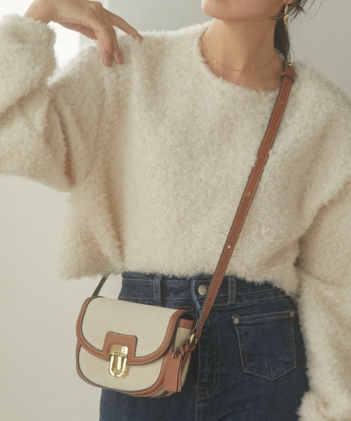 ACYM（アシーム）の「Vintage like shoulder バッグ（ショルダーバッグ・レディース・アイボリー/キャメル・FREE）」の3枚目の写真