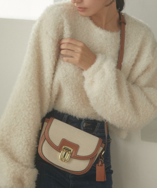 ACYM（アシーム）の「Vintage like shoulder バッグ（ショルダーバッグ・レディース・アイボリー/キャメル・FREE）」の4枚目の写真