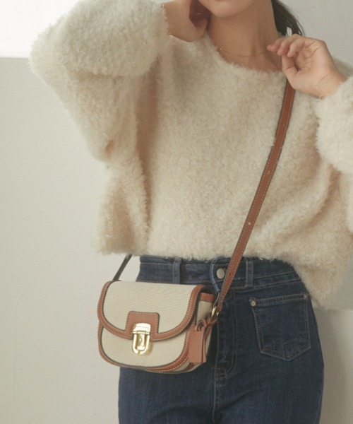 ACYM（アシーム）の「Vintage like shoulder バッグ（ショルダーバッグ・レディース・アイボリー/キャメル・FREE）」の6枚目の写真