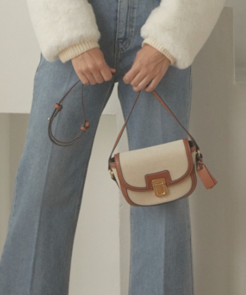 ACYM（アシーム）の「Vintage like shoulder バッグ（ショルダーバッグ・レディース・アイボリー/キャメル・FREE）」の10枚目の写真