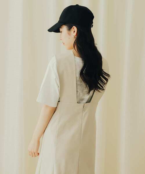 SENSE OF PLACE by URBAN RESEARCH（センスオブプレイスバイアーバンリサーチ）の「ストレッチマーメイドジャンパースカート（ジャンパースカート・レディース・ブラック/モカ/ライトベージュ・ONE/S）」の4枚目の写真