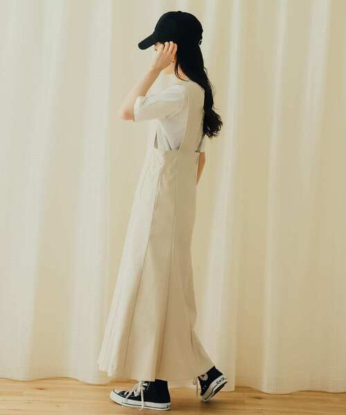 SENSE OF PLACE by URBAN RESEARCH（センスオブプレイスバイアーバンリサーチ）の「ストレッチマーメイドジャンパースカート（ジャンパースカート・レディース・ブラック/モカ/ライトベージュ・ONE/S）」の8枚目の写真