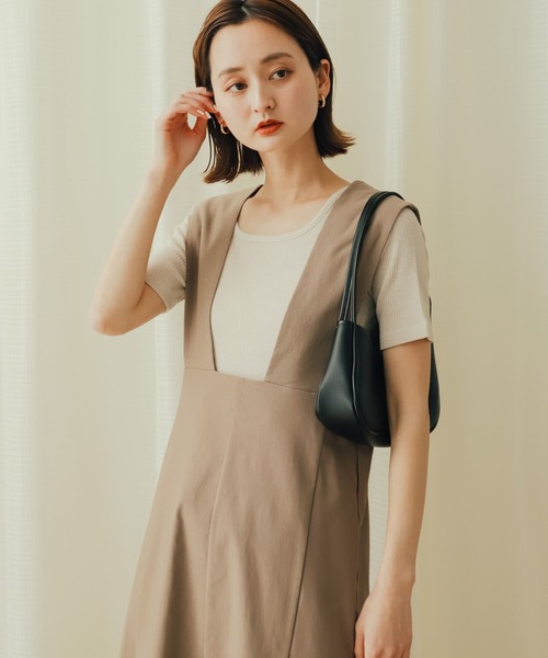 SENSE OF PLACE by URBAN RESEARCH（センスオブプレイスバイアーバンリサーチ）の「ストレッチマーメイドジャンパースカート（ジャンパースカート・レディース・ブラック/モカ/ライトベージュ・ONE/S）」の22枚目の写真